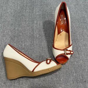 Michael Kors peep toe women wedges size 8.5